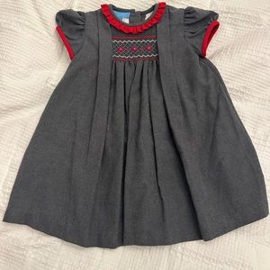 Anavini Christmas smocked 3T dress